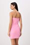 Pembe Aksesuar Detaylı Straplez Finike Kısa / Mini Elbise TPRSS26EL00116 - 4