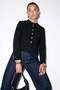 Black Judge Collar Buttoned Short Sports Jacket Tdrss26Ce00018 - 3