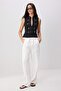 Ekru %100 Tencel Yüksek Bel Wide Leg Jeans TWOSS26JE00333