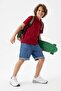 Burgundy Plain Knitted T-Shirt Tkdss24Ts00022