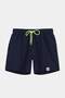 Navy Blue Green Corded Standard Size Label Detailed Swimsuit Swim Shorts - 5