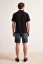 Black Regular/Normal Cut Textured Polo Neck T-Shirt Tmnss26Po00049 - 3