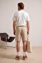 Beige Regular Fit Elastic Waist Shorts & Bermuda Tmnss26Sr00018 - 3