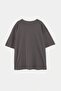 Big Size Anthracite Oversize/Wide 100% Cotton Slogan Printed T-Shirt Tmnss26Bf00004 - 6