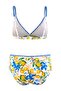 Çiçek & Limon Desenli Nakışlı Üçgen Yüksek Bel Bikini Takımı TBBSS26CB00011 - 7