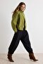 Green Oversize Fit Stand Collar Jacket Coat Twoaw27Mo00091 - 2