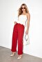 Red Denim Comfortable Fit Zipper Trousers Tdrss26Je00020