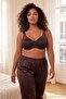 Brown Fixed Covered Wired Shaping / Sculpting Ü Tulle Enebilir Plus Size Bra Tbbaw23Cw00004 - 2