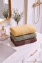 3-Piece Brown-Khaki-Mustard Face Towel Set Tphaw27Hvl00006