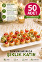 Pack of 50, 9 cm Decorative Round Bamboo Toothpicks - Cocktail Toothpick Party Presentation Toothpick Set
