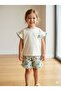 Girl's Muslin Bottom Cotton 2-Piece Set Green