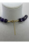 Mize Amethyst Line Natural Stone Necklace - Deep Purple Amethyst Crystal Necklace 42 cm - 3