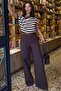 Brown High Waist Linen Wide Leg Pants Mg2718 - 4