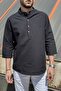 Men's Regular Fit Mandarin Collar Cotton Linen-Look Shirt 24INPG07 - 6