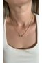Letter N Zircon Stone Heart Letter Pendant Stainless Steel Women's Necklace