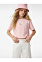 Crew Neck Short Sleeve Cotton Embroidered T-Shirt - 2
