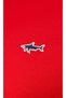 Men's Regular Fit Ribbed Collar Metallic Logo Detailed Cotton Short Sleeve Red T-Shirt - 6
