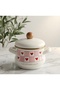 Enamel Mini Cute Pot 12 cm – Food Pot |   Wooden Handle with Cover