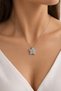 316L Steel Chain Silver Color Zircon Stone Star Model Women's Necklace - 2