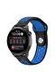 ®   Watch 22mm Sport Perforated Strap - Black-Blue