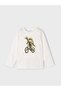 Boys' Dinosaur Print Long Sleeve T-Shirt 2-10 Years Cream - 2