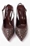 Satin Stone Pointed Toe Women's Thin Heeled Platform Evening Dress Shoes