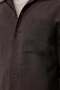 Dark Brown Lyocell Blend Wide Collar Men's Shirt - 3