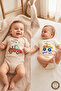 2-Pack 100% Cotton Car Organic Printed Snap Fastener Baby Bodysuit 193-204 - 2