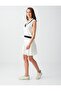 Off-White Straight Cut Elastic Waist Mini Knit Skirt - 5