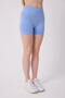 Women's Backless Sports Bustier & High Waist Gathering Shorts Leggings Set - 5