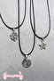 3-Piece Spiral Star Detailed Leather Cord Necklace Set - Spiral Vortex Star Necklace Set - 4
