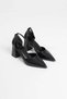 Black Skin Women's Heeled Shoes Tr08Ms11D - 4