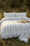 Cotton Collection Double Striped Duvet Cover Set Solinea - 4