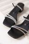 Women's thick heeled black slippers tr20my14a - 3