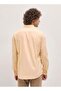 Men's Beige Solid Tailored Fit Formal Shirt for Every Occasion - 3