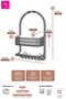 Ceres Plastic Bathroom Shower Shelf - Transparent Black - 3