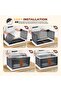 4-Pack 19 Gallon Storage Bins with Lids, Folding with Wheels & Doors - 3