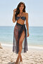 Short Tassel Detailed Lace Pareo