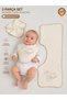 3-Piece 100% Cotton Mother Baby Shoulder Diaper Set / Sweat Wipes / Baby Bib – Double-Sided Embroidery Detail - 3