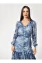 Long printed Georgette dress - 4