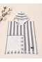 4 Layer Muslin Poncho Anthracite Striped Baby Poncho Children's Poncho Bath Beach Sea Poncho - 5