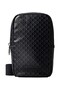 حقيبة ساعي البريد للرجال باللون الأسود EMBLEM AOP COATED SQUARE SLING