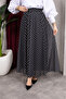 Women's Lined Polka Dot Patterned Tulle Skirt - 7