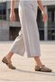 Women's Stoned Strappy Braided Daily Ballerinas Asora Beige Straw - 2