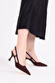 Women's Brown Suede Evening Dress Shoes with Thin Heels - 6