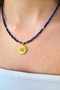 Lapis Lazuli Natural Stone Necklace |   Powerful Blue & Golden Radiance - 2