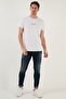 Text Printed Crew Neck 100% Cotton Slim Fit T Shirt Men's T Shirt 541ıtıt - 5