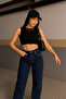 Women's Comfort Navy Blue Palazzo Jeans