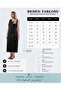 1112082 Women's Plus Size Black Button Detailed Sleeveless Dress - 3