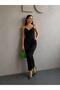 Imported Crepe Fabric Suspender Jumpsuit 582406 Black - 2